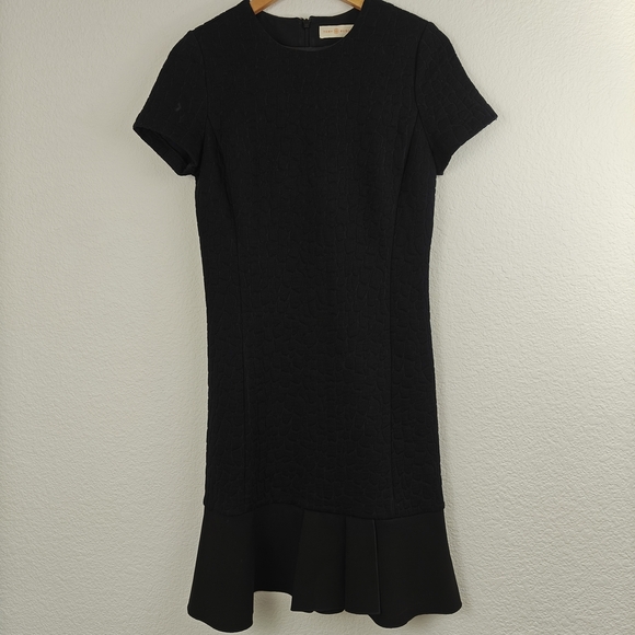 Tory Burch Navy/Black Quilted Jacquard Flounce Mini Dress Size XS/TP - Picture 2 of 16